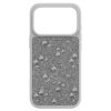 Hoog smartphonehoesje met platte achterkant en kristallen, iPhone® 17 Pro, zilverkleurig