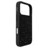 Hoog smartphonehoesje met platte achterkant en kristallen, iPhone® 17 Pro, zwart