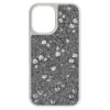 Hoog smartphonehoesje met verspreid patroon, iPhone® 16, zilverkleurig Hoog smartphonehoesje met verspreid patroon, iPhone® 16, zilverkleurig