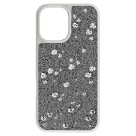 Hoog smartphonehoesje met verspreid patroon, iPhone® 16, zilverkleurig