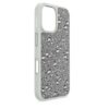 Hoog smartphonehoesje met verspreid patroon, iPhone® 16, zilverkleurig Hoog smartphonehoesje met verspreid patroon, iPhone® 16, zilverkleurig
