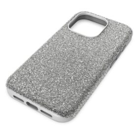 Hoog smartphonehoesje voor iPhone® 15 Pro, zilverkleurig