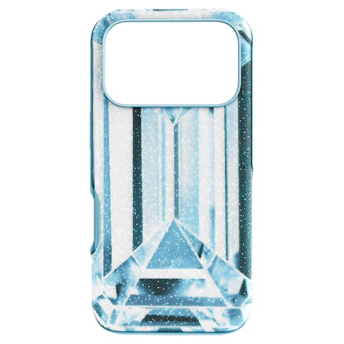 Hoogwaardige smartphonehoes met kristaleffect, iPhone® 17 Pro, blauw Hoogwaardige smartphonehoes met kristaleffect, iPhone® 17 Pro, blauw