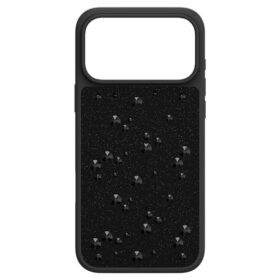 Hoogwaardige smartphonehoes met platte achterkant en kristallen, iPhone® 17 Pro Max, zwart Hoogwaardige smartphonehoes met platte achterkant en kristallen, iPhone® 17 Pro Max, zwart