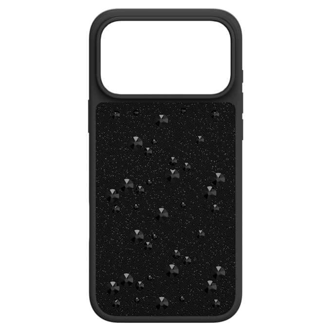Hoogwaardige smartphonehoes met platte achterkant en kristallen, iPhone® 17 Pro Max, zwart Hoogwaardige smartphonehoes met platte achterkant en kristallen, iPhone® 17 Pro Max, zwart