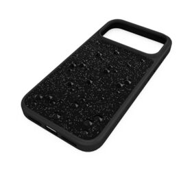 Hoogwaardige smartphonehoes met platte achterkant en kristallen, iPhone® 17 Pro Max, zwart Hoogwaardige smartphonehoes met platte achterkant en kristallen, iPhone® 17 Pro Max, zwart