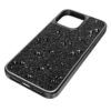 Hoogwaardige smartphonehoes met platte achterkant met kristallen, iPhone® 15 Pro Max, zwart Hoogwaardige smartphonehoes met platte achterkant met kristallen, iPhone® 15 Pro Max, zwart