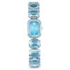 Horloge met achthoekig geslepen armband, blauw, roestvrij staal Horloge met achthoekig geslepen armband, blauw, roestvrij staal