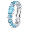 Horloge met achthoekig geslepen armband, blauw, roestvrij staal Horloge met achthoekig geslepen armband, blauw, roestvrij staal
