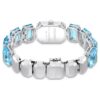 Horloge met achthoekig geslepen armband, blauw, roestvrij staal Horloge met achthoekig geslepen armband, blauw, roestvrij staal