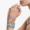 Horloge met achthoekig geslepen armband, blauw, roestvrij staal Horloge met achthoekig geslepen armband, blauw, roestvrij staal