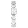 Horloge met achthoekig geslepen armband, wit, roestvrij staal Horloge met achthoekig geslepen armband, wit, roestvrij staal