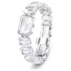 Horloge met achthoekig geslepen armband, wit, roestvrij staal Horloge met achthoekig geslepen armband, wit, roestvrij staal