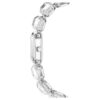 Horloge met achthoekig geslepen armband, wit, roestvrij staal Horloge met achthoekig geslepen armband, wit, roestvrij staal