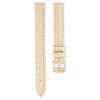 Horlogeband 12 mm (0,47″) breed, leer, beige, roségoudkleurige afwerking Horlogeband 12 mm (0,47″) breed, leer, beige, roségoudkleurige afwerking