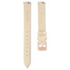 Horlogeband 12 mm (0,47″) breed, leer, beige, roségoudkleurige afwerking Horlogeband 12 mm (0,47″) breed, leer, beige, roségoudkleurige afwerking
