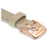 Horlogeband 12 mm (0,47″) breed, leer, beige, roségoudkleurige afwerking Horlogeband 12 mm (0,47″) breed, leer, beige, roségoudkleurige afwerking