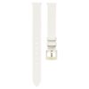 Horlogeband 12 mm (0,47″) breed, leer, wit, champagnekleurige afwerking Horlogeband 12 mm (0,47″) breed, leer, wit, champagnekleurige afwerking