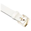 Horlogeband 12 mm (0,47″) breed, leer, wit, champagnekleurige afwerking Horlogeband 12 mm (0,47″) breed, leer, wit, champagnekleurige afwerking