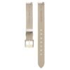 Horlogeband 12 mm (0,47″) breed, leer, wit, champagnekleurige afwerking Horlogeband 12 mm (0,47″) breed, leer, wit, champagnekleurige afwerking