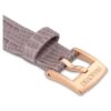 Horlogeband 13 mm (0,51″) breed, leer, grijs, roségoudkleurige afwerking Horlogeband 13 mm (0,51″) breed, leer, grijs, roségoudkleurige afwerking
