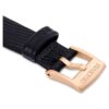 Horlogeband 13 mm (0,51″) breed, leer, zwart, roségoudkleurige afwerking