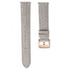 Horlogeband 15 mm (0,59″) breed, leer met stiksels, grijs, roségoudkleurige afwerking Horlogeband 15 mm (0,59″) breed, leer met stiksels, grijs, roségoudkleurige afwerking