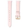 Horlogeband 15 mm (0,59″) breed, leer met stiksels, roze, roségoudkleurige afwerking Horlogeband 15 mm (0,59″) breed, leer met stiksels, roze, roségoudkleurige afwerking