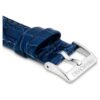 Horlogeband 16 mm (0,63″) breed, leer met stiksels, blauw, roestvrij staal Horlogeband 16 mm (0,63″) breed, leer met stiksels, blauw, roestvrij staal