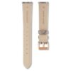 Horlogeband 16 mm (0,63″) breed, leer met stiksels, grijs Horlogeband 16 mm (0,63″) breed, leer met stiksels, grijs