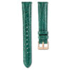 Horlogeband 16 mm (0,63″) breed, leer met stiksels, groen Horlogeband 16 mm (0,63″) breed, leer met stiksels, groen
