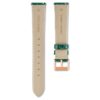 Horlogeband 16 mm (0,63″) breed, leer met stiksels, groen Horlogeband 16 mm (0,63″) breed, leer met stiksels, groen