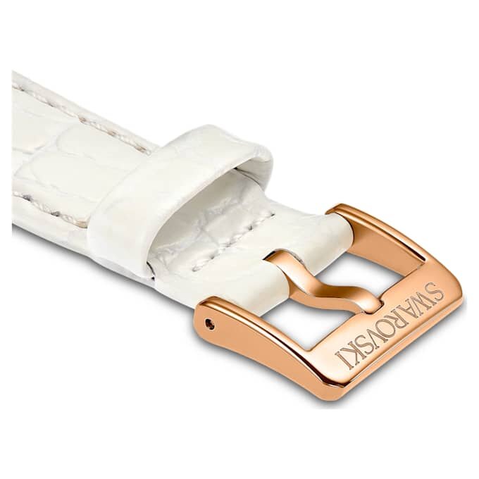 Horlogeband 16 mm (0,63″) breed, leren band, wit Horlogeband 16 mm (0,63″) breed, leren band, wit