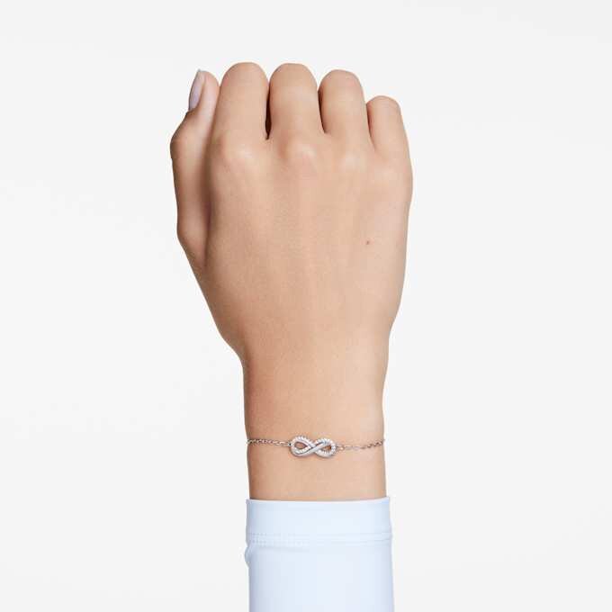 Hyperbola-armband Infinity, wit, gerhodineerd Hyperbola-armband Infinity, wit, gerhodineerd