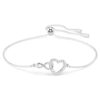 Hyperbola-armband met Infinity-teken en hart, wit, gerhodineerd Hyperbola-armband met Infinity-teken en hart, wit, gerhodineerd