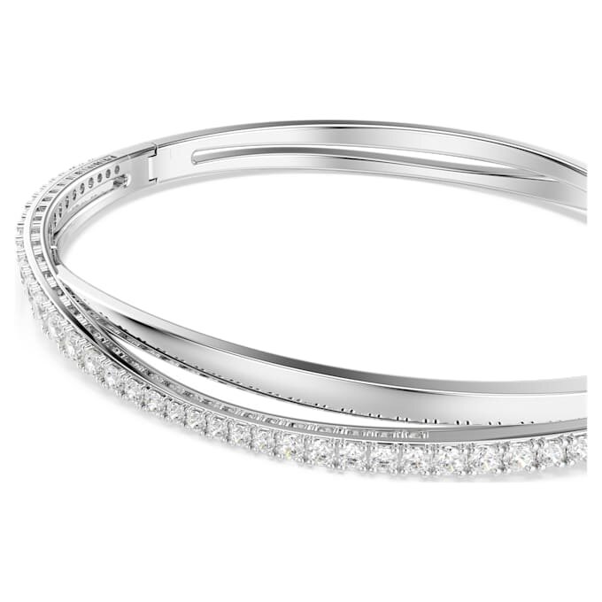 Hyperbola-armband met ronde slijpvorm, wit, gerhodineerd Hyperbola-armband met ronde slijpvorm, wit, gerhodineerd