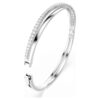 Hyperbola-armband met ronde slijpvorm, wit, gerhodineerd Hyperbola-armband met ronde slijpvorm, wit, gerhodineerd
