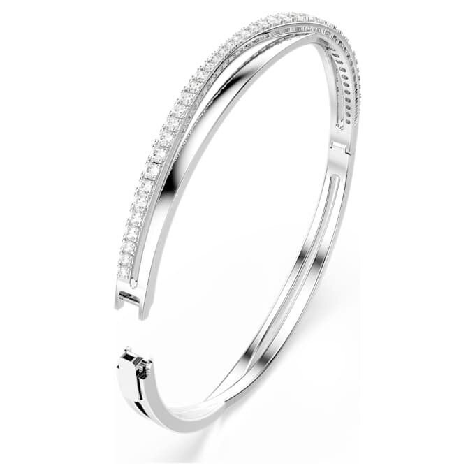 Hyperbola-armband met ronde slijpvorm, wit, gerhodineerd Hyperbola-armband met ronde slijpvorm, wit, gerhodineerd