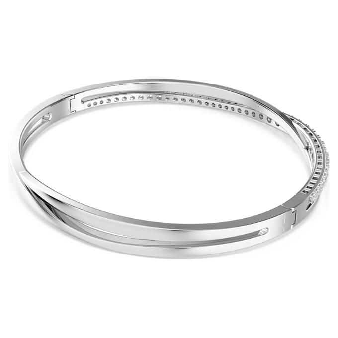 Hyperbola-armband met ronde slijpvorm, wit, gerhodineerd Hyperbola-armband met ronde slijpvorm, wit, gerhodineerd