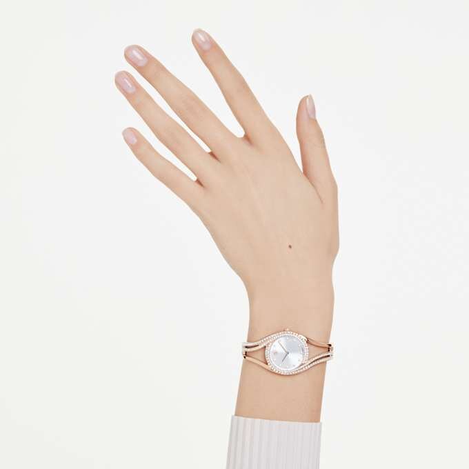 Hyperbola-armbandhorloge, Swiss Made, metalen armband, roségoudkleurig, roségoudkleurige afwerking Hyperbola-armbandhorloge, Swiss Made, metalen armband, roségoudkleurig, roségoudkleurige afwerking