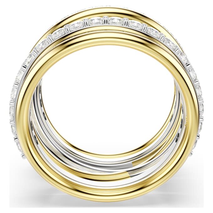 Hyperbola cocktailring, ronde slijpvorm, wit, gemengde metaalafwerking Hyperbola cocktailring, ronde slijpvorm, wit, gemengde metaalafwerking