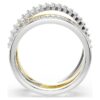 Hyperbola-ring met gemengde slijpvormen, wit, afwerking in gemengd metaal Hyperbola-ring met gemengde slijpvormen, wit, afwerking in gemengd metaal