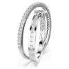 Hyperbola-ring met gemengde slijpvormen, wit, gerhodineerd Hyperbola-ring met gemengde slijpvormen, wit, gerhodineerd