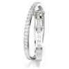 Hyperbola-ring met gemengde slijpvormen, wit, gerhodineerd Hyperbola-ring met gemengde slijpvormen, wit, gerhodineerd