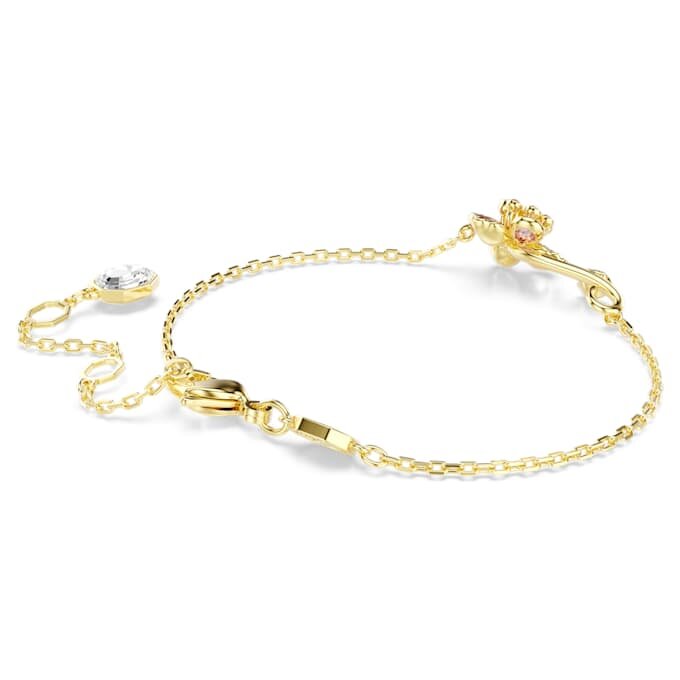 Idyllia-armband met gemengde slijpvormen, bloem, veelkleurig, verguld Idyllia-armband met gemengde slijpvormen, bloem, veelkleurig, verguld