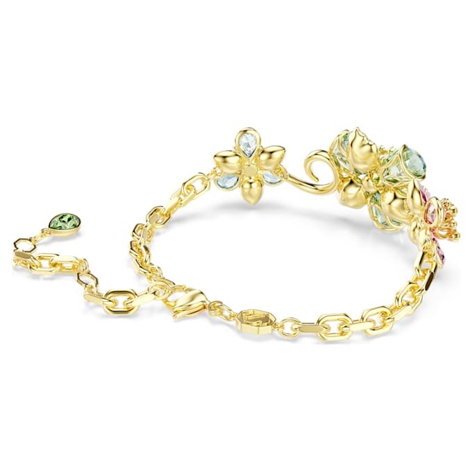 Idyllia-armband met gemengde slijpvormen, bloem, veelkleurig, verguld Idyllia-armband met gemengde slijpvormen, bloem, veelkleurig, verguld