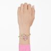 Idyllia-armband met gemengde slijpvormen, bloemmotief, veelkleurig, verguld Idyllia-armband met gemengde slijpvormen, bloemmotief, veelkleurig, verguld
