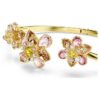Idyllia-armband met gemengde slijpvormen, bloemmotief, veelkleurig, verguld Idyllia-armband met gemengde slijpvormen, bloemmotief, veelkleurig, verguld
