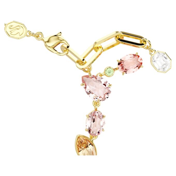 Idyllia-armband met gemengde slijpvormen, gemengde motieven, veelkleurig, verguld Idyllia-armband met gemengde slijpvormen, gemengde motieven, veelkleurig, verguld