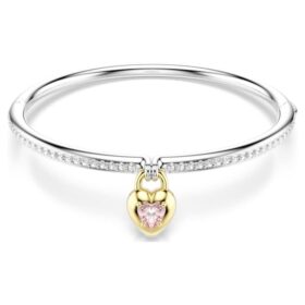 Idyllia-armband met gemengde slijpvormen, hart, roze, gemengde metaalafwerking Idyllia-armband met gemengde slijpvormen, hart, roze, gemengde metaalafwerking